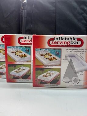 3 Inflatable Serving Bar Cooler Food & Drink & Ice 52"x25"x5.5" Picnic Camping